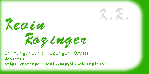 kevin rozinger business card